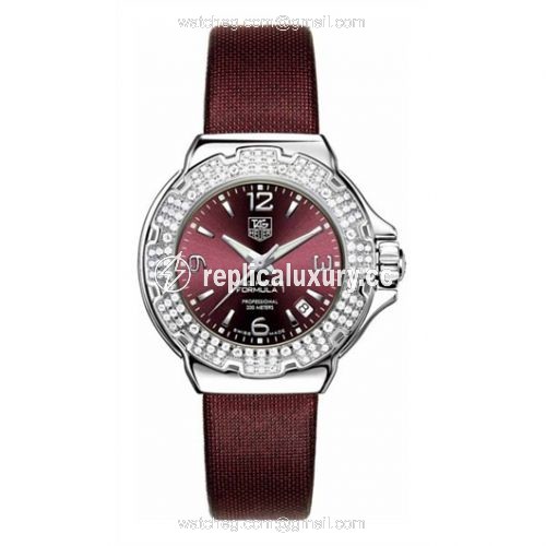 TAG Heuer Formula 1 Quartz 37 Stainless Steel / Diamond / Purple / Fabric WAC1219.FC6223