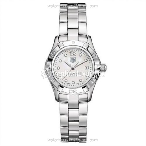 TAG Heuer Aquaracer 300M Quartz 27 Stainless Steel / MOP - Diamond / Bracelet WAF1415.BA0813