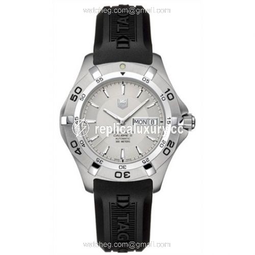 TAG Heuer Aquaracer 300M Calibre 5 Day-Date 41 Stainless Steel / Silver / Rubber WAF2011.FT8010