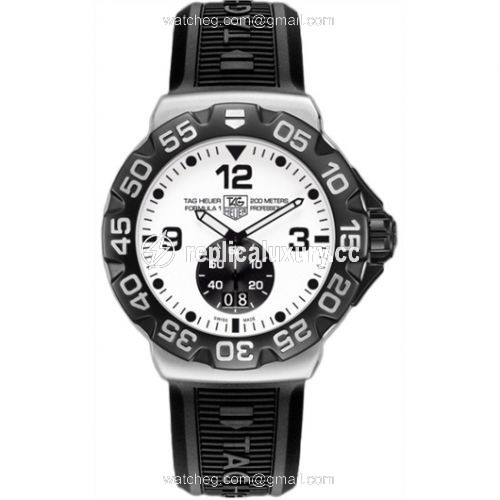 TAG Heuer Formula 1 Big Date 44 Stainless Steel / White / Rubber WAH1011.BT0717