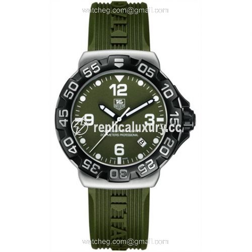 TAG Heuer Formula 1 Quartz 41 Stainless Steel / Green / Rubber WAH1113.FT6025