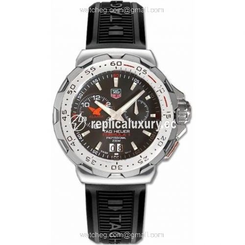 TAG Heuer Formula 1 Alarm 41 Stainless Steel / Black / Rubber WAH111C.BT0714