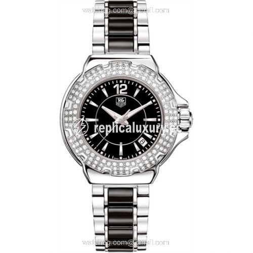 TAG Heuer Formula 1 Quartz 37 Stainless Steel / Diamond / Black / Bracelet WAH1214.BA0859