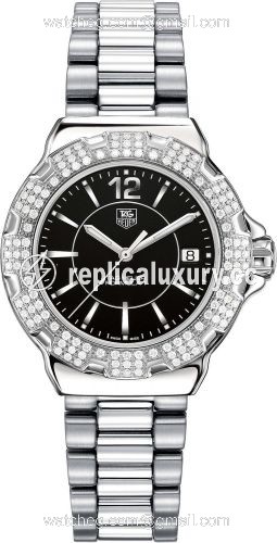 TAG Heuer Formula 1 Quartz 37 Stainless Steel / Diamond / Black / Bracelet WAH1217BA0852