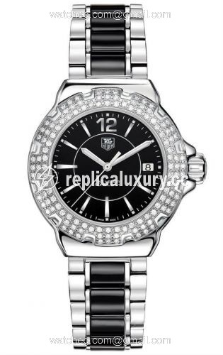 TAG Heuer Formula 1 Quartz 37 Stainless Steel / Diamond / Black / Bracelet WAH1217BA0859