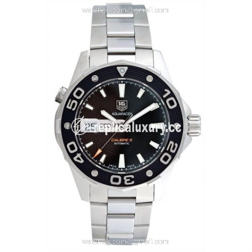 TAG Heuer Aquaracer 500M Calibre 5 43 Stainless Steel / Black / Bracelet WAJ2114.BA0871