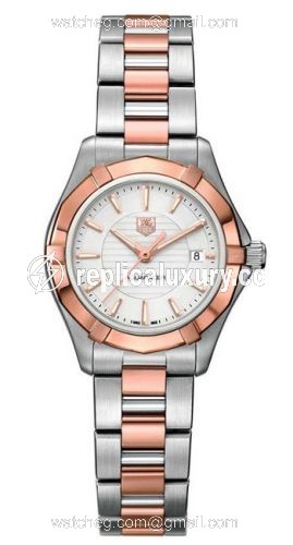 TAG Heuer Aquaracer 300M Quartz 27 Stainless Steel / Rose Gold / Silver / Bracelet WAP1450.BD0837