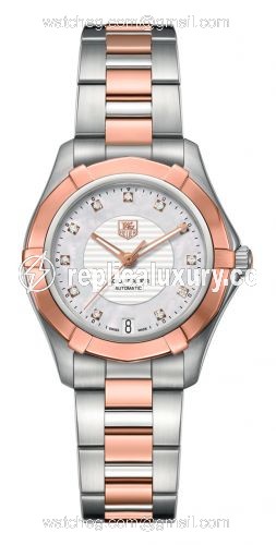 TAG Heuer Aquaracer 200M Calibre 5 34 Stainless Steel / Rose Gold / Silver / Bracelet WAP2351.BD0838