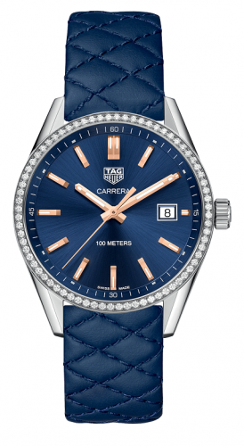 TAG Heuer Carrera Quartz 39 Stainless Steel / Diamond / Blue WAR1114.FC6391