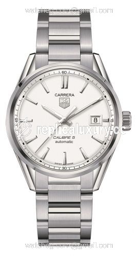 TAG Heuer Carrera Calibre 5 39 Stainless Steel / Silver / Bracelet WAR211B.BA0782