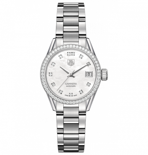 TAG Heuer Carrera Calibre 9 28 Stainless Steel / Diamond / MOP - Diamond / Bracelet WAR2415.BA0776