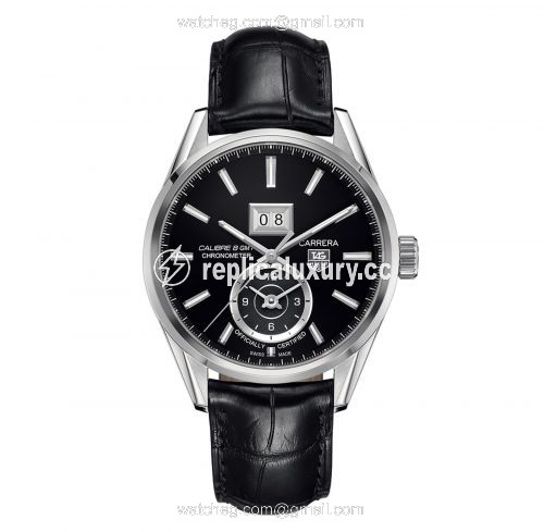 TAG Heuer Carrera Calibre 8 41 Stainless Steel / Black / Alligator WAR5010.FC6266