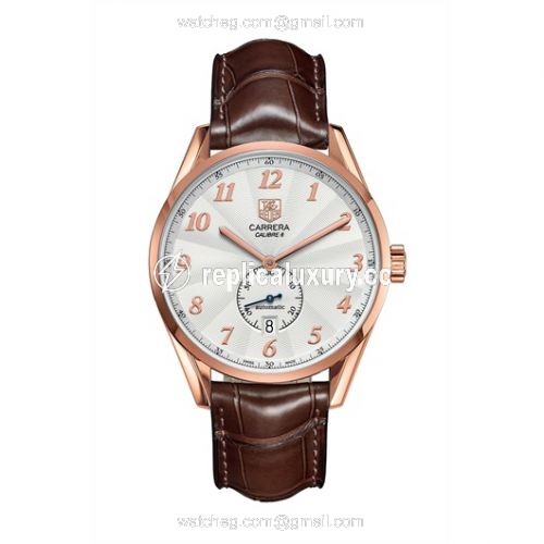 TAG Heuer Carrera Calibre 6 39 Heritage Rose Gold / Silver / Alligator WAS2140.FC8176