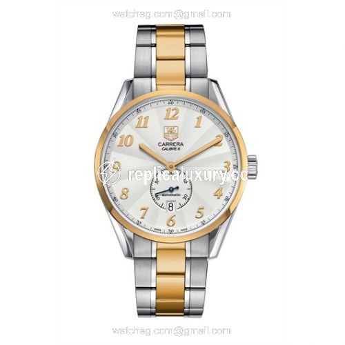 TAG Heuer Carrera Calibre 6 39 Heritage Stainless Steel / Yellow Gold / Silver / Bracelet WAS2150.BD0733