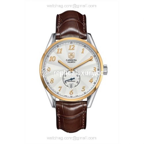 TAG Heuer Carrera Calibre 6 39 Heritage Stainless Steel / Yellow Gold / Silver / Alligator WAS2150.FC6181