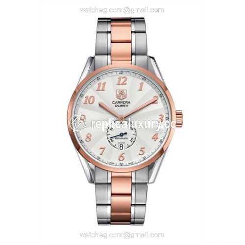 TAG Heuer Carrera Calibre 6 39 Heritage Stainless Steel / Rose Gold / Silver / Bracelet WAS2151.BD0734