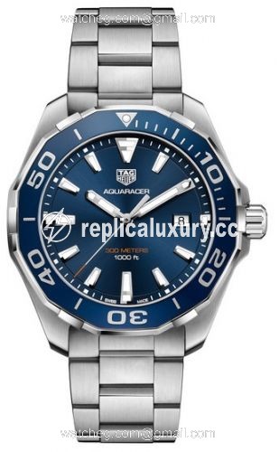 TAG Heuer Aquaracer 300M Quartz 43 Stainless Steel / Blue / Bracelet WAY101C.BA0746