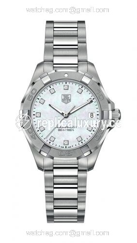 TAG Heuer Aquaracer 300M Quartz 32 Stainless Steel / MOP - Diamond / Bracelet WAY1313.BA0915