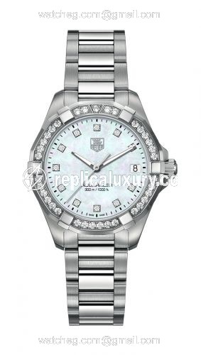 TAG Heuer Aquaracer 300M Quartz 32 Stainless Steel / Diamond / MOP - Diamond / Bracelet WAY1314.BA0915