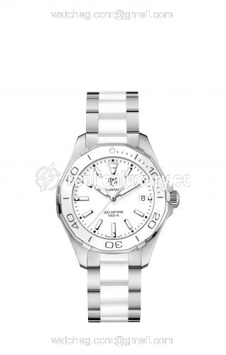 TAG Heuer Aquaracer 300M Quartz 35 Stainless Steel / White / Bracelet WAY131B.BA0914