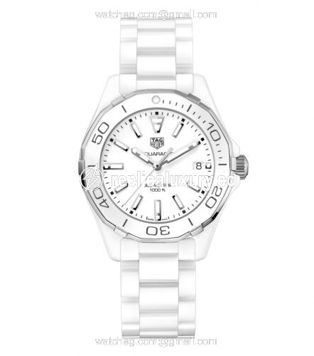 TAG Heuer Aquaracer 300M 35 Ceramic / White / Bracelet WAY1391.BH0717