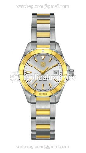 TAG Heuer Aquaracer 300M Quartz 27 Stainless Steel / Yellow Gold / Silver / Bracelet WAY1455.BD0922