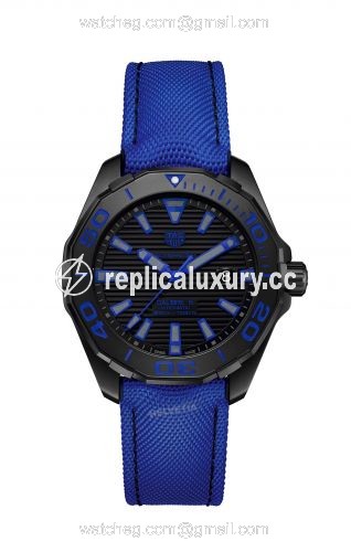 TAG Heuer Aquaracer 300M Calibre 5 41 Titanium PVD / Black - Blue / Nylon WAY208B.FC6382