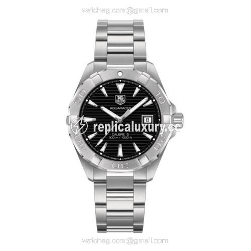 TAG Heuer Aquaracer 300M Calibre 5 41 Stainless Steel / Black / Bracelet WAY2110.BA0928