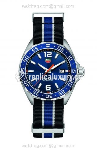 TAG Heuer Formula 1 Quartz 43 Stainless Steel / Blue / NATO WAZ1010.FC8197