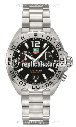 TAG Heuer Formula 1 Alarm 41 Stainless Steel / Black / Bracelet WAZ111A.BA0875