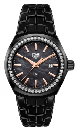 TAG Heuer Link Quartz 32mm Black Ceramic / Diamond / Black MOP WBC1390.BH0744
