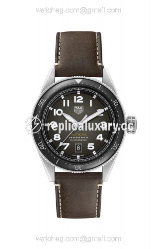TAG Heuer Autavia Isograph Calibre 5 Stainless Steel / Black / Leather WBE5110.FC8266