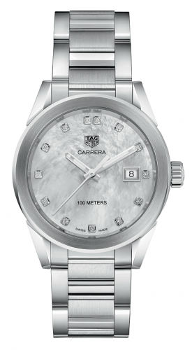 TAG Heuer Carrera Quartz 36 Stainless Steel / MOP / Bracelet WBG1312.BA0758