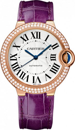 Cartier Ballon Blue de Cartier 36 Automatic Pink Gold / Diamonds / Purple WE900551