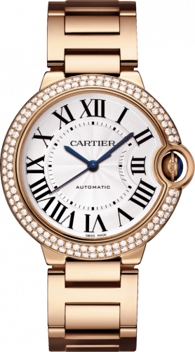 Cartier Ballon Blue de Cartier 36 Automatic Pink Gold / Diamonds / Bracelet WE9005Z3