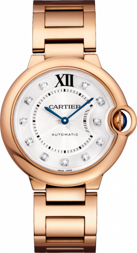 Cartier Ballon Blue de Cartier 36 Automatic Pink Gold / Diamond / Bracelet WE902026