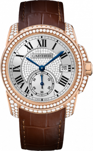 Cartier Calibre de Cartier 38 Pink Gold / Silver / Full Diamond WF100015