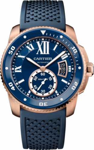 Cartier Calibre de Cartier Diver Pink Gold / Blue WGCA0010