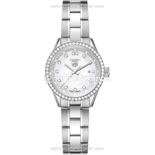 TAG Heuer Carrera Quartz 27 Stainless Steel / Diamond / MOP - Diamond / Bracelet WV1413.BA0793