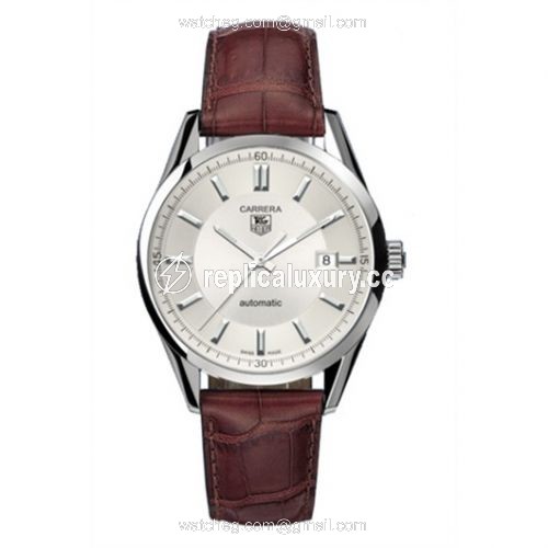 TAG Heuer Carrera Calibre 5 39 Stainless Steel / Silver / Alligator WV211A.FC6181