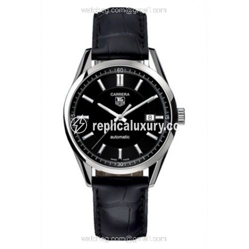 TAG Heuer Carrera Calibre 5 39 Stainless Steel / Black / Alligator WV211B.FC6180