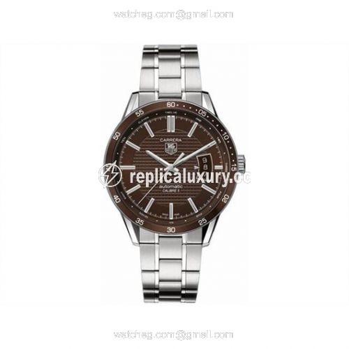 TAG Heuer Carrera Calibre 5 39 Stainless Steel / Brown / Bracelet WV211N.BA0787