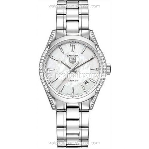 TAG Heuer Carrera Calibre 5 36 Stainless Steel / Diamond / MOP / Bracelet WV2212.BA0798