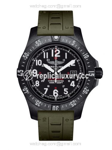 Breitling Colt Skyracer Breitlight / Black / Green Rubber / Pin X74320E4/BF87/298S/X20S.1