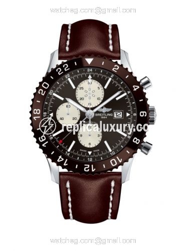 Breitling Chronoliner Stainless Steel / Bronze / Calf Y2431033.Q621.443X